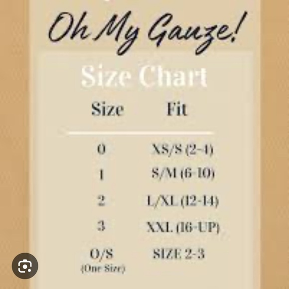 Oh My Gauze size 1 small medium cotton top - Picture 8 of 8